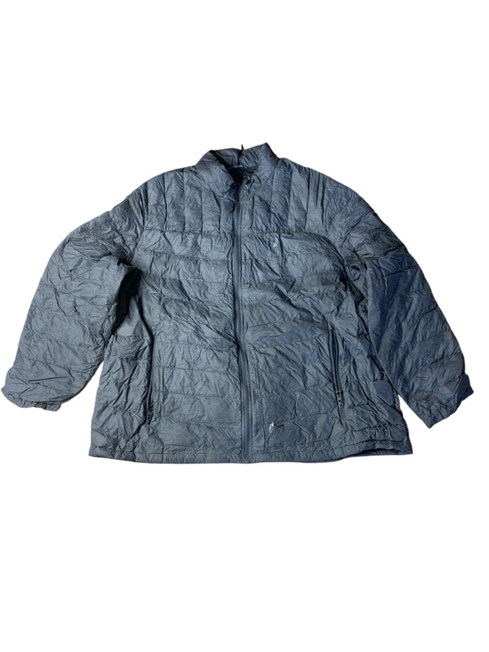 Nautica Men’s 2X Duck Down Puffer Jacket - Grey/Black